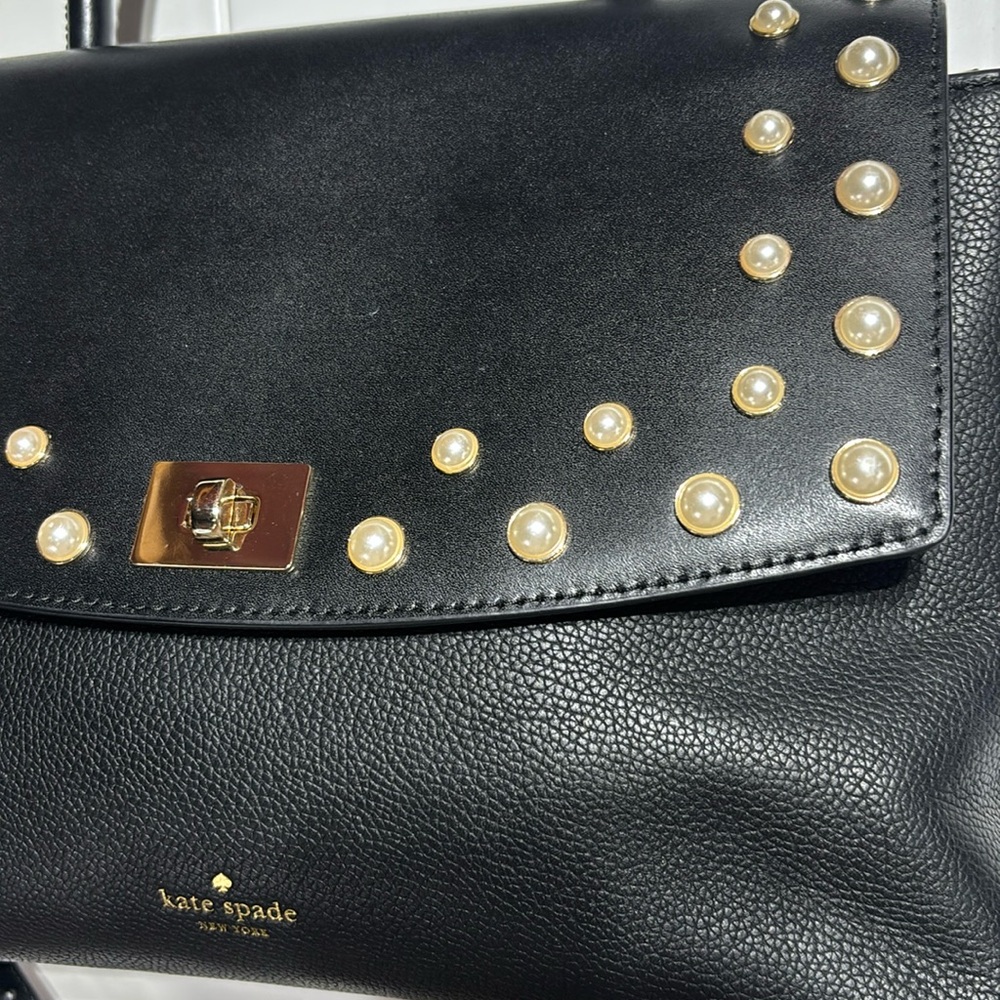 Kate Spade New York Serrano Place Pearl Shonna black bag/crossbody - Picture 2 of 12